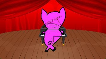 A pig is playing the piano 1