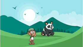 kid meets panda