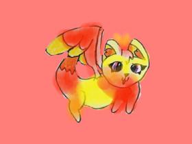 fire fox with wings