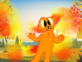 animaded fire cat