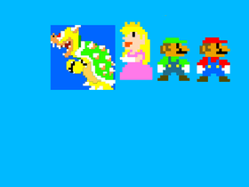 8-bit mario charaters