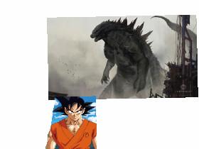 Goku reacts to Godzilla
