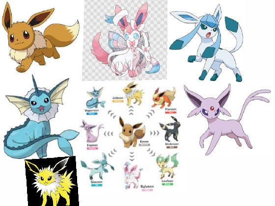 The types evee evolve into