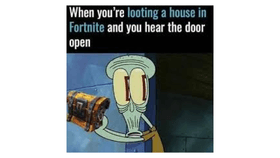 Squidward Fortnite meme