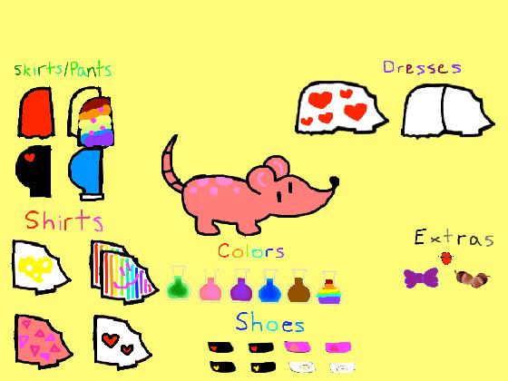 remake- its it but you can be rainbow and i made a rainbow kitty on the stuff its it but i but rainbow stuff there was only a rainbow shrt and shoes i think