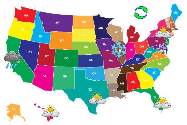 USA Weather map