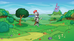 Knight Guarding A Castle