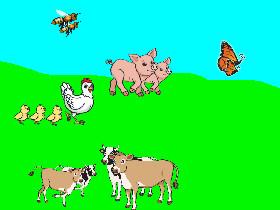 baby bugs🦋 and animals🐄