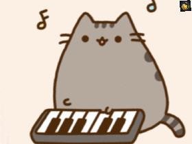 Cat Plays xmas song