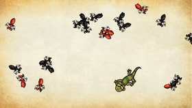 Ants vs Lizard