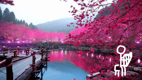 Cherry Blossom Pond