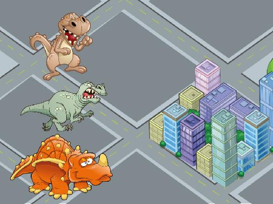 Dino attacks city