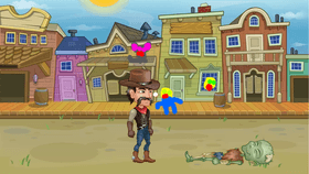 cowboy vs zombie