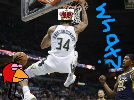 King Giannis is dunking
