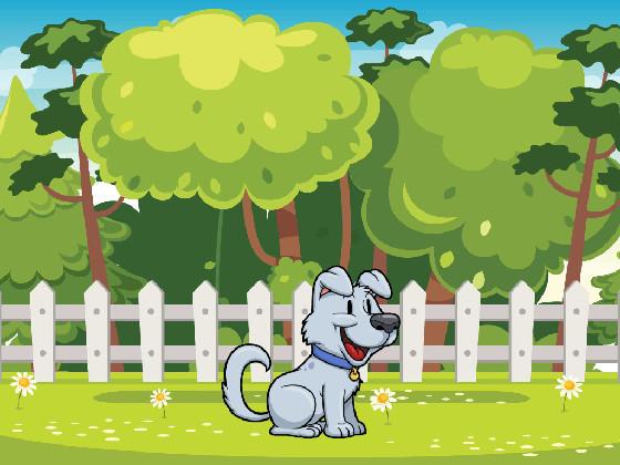 To joyful puppy.