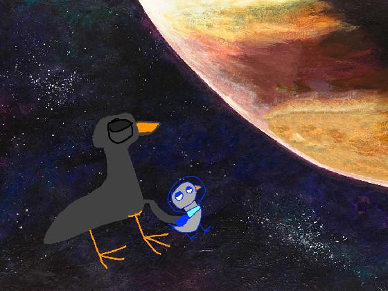 The pigeon in space