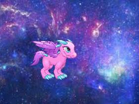 danceing dragon in space