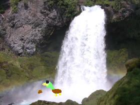 DUCK UNDER ZE WATER FALL