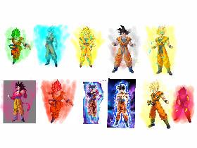 All of Goku’s power ups.