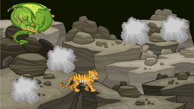 Jump to get to the dragon!