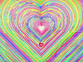 Rainbow in the shape of an heart