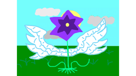 Purple Angel Flower