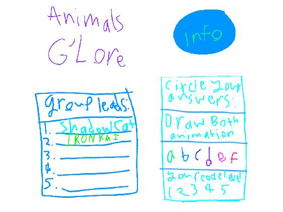 Animals G’Lore Club Signup! 1