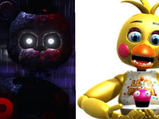 fraddy and toy Chica