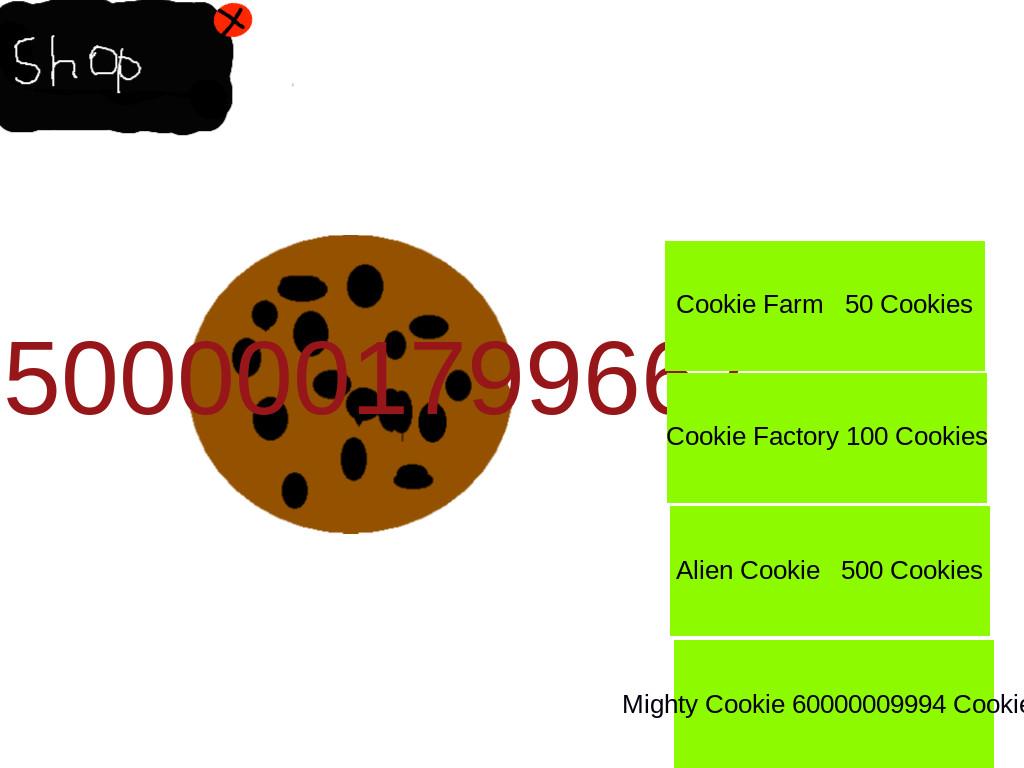 cookie clicker hacked 99999 per tap
