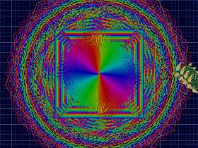 Spinning rainbow patterns