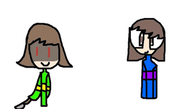 I just HAD to draw Chara and Frisk lol