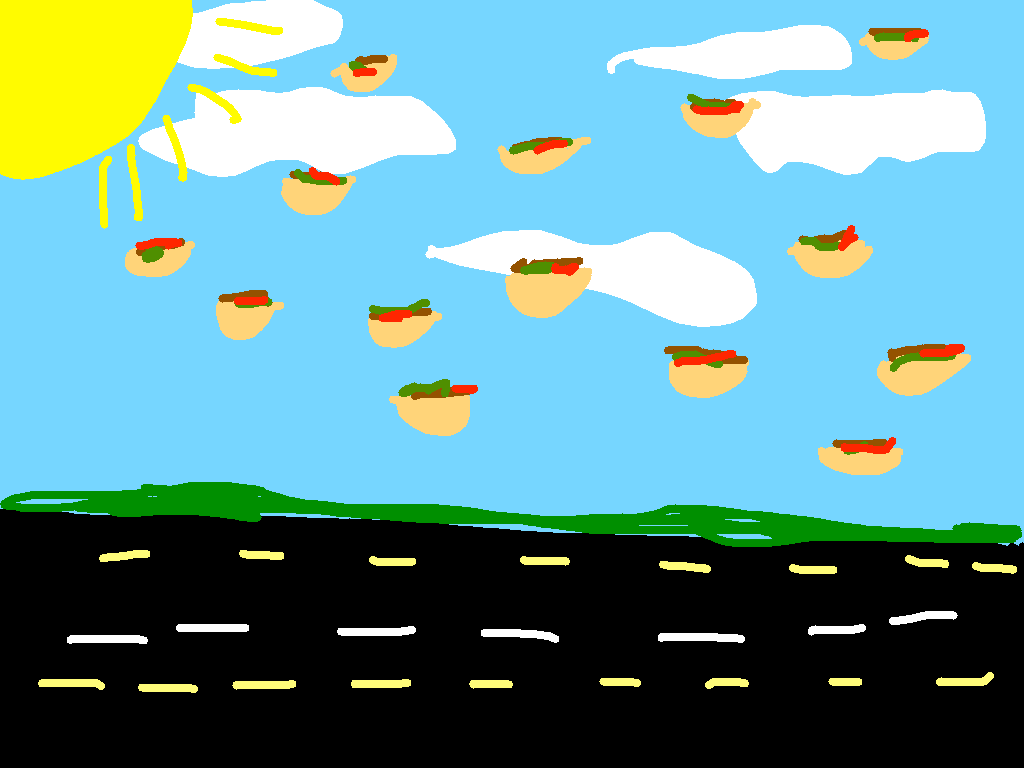 Raining tacos!