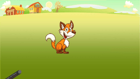 fox chases the chicken