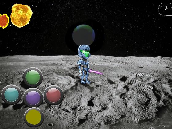the space man saves the moon