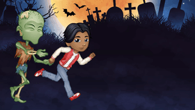 zombie chasing kid