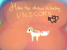How to draw a baby unicorn