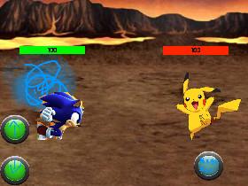 sonic vs pikachu first battle 1