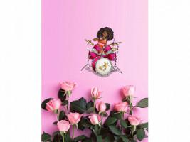 pink roses drumer barbie