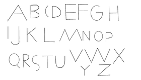 My font ( in letters )
