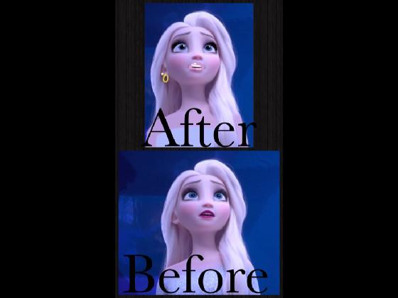 before and after Elsa frozen two