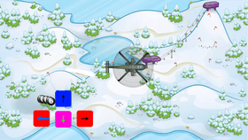 Helicopter game./ try to find rainbow lights. find