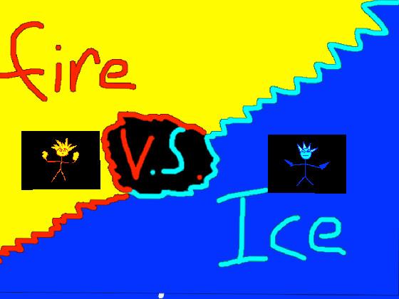 1-2 player ice vs fire NEW 1 cool 1 1