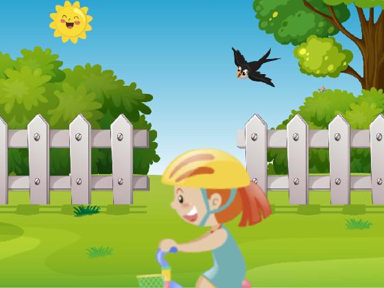 Sally talks to birds