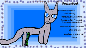 Frozenfoot (My Warrior Cats OC)