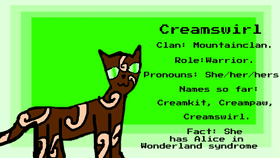 Creamswirl (My Warrior Cats OC)