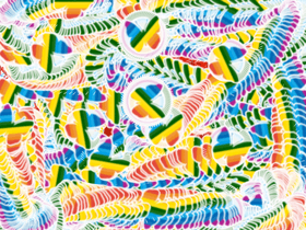 rainbow butterfly stappeed