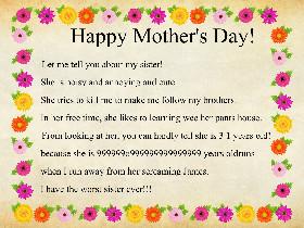 Mother&#039;s Day Mad Libs 1