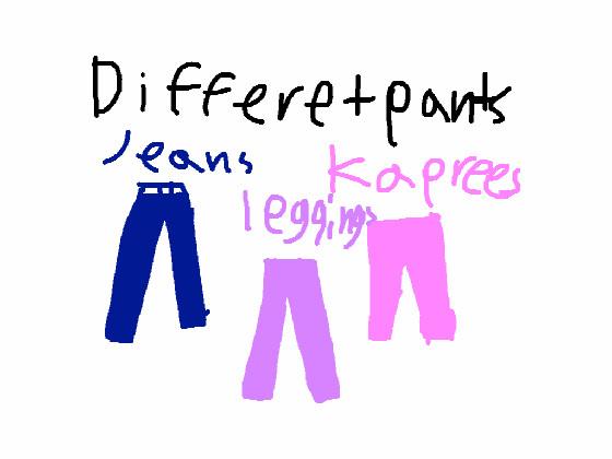 Different types of pants