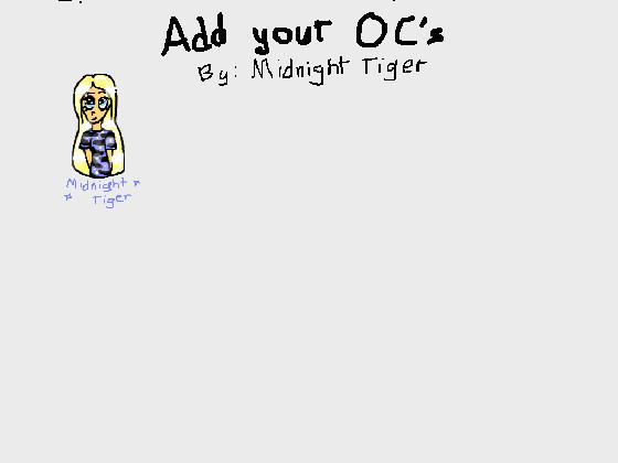 add your OC's!