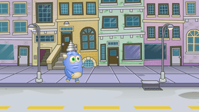 Monster walking into street